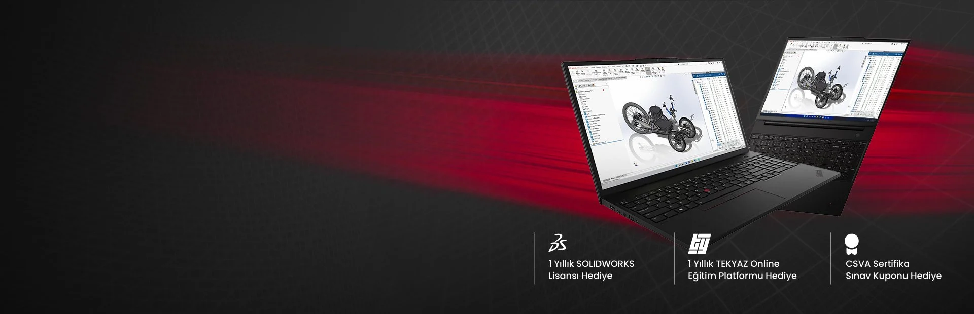 Lenovo P16s SOLIDWORKS</br>Eğitim Lisansı ile Geliyor!